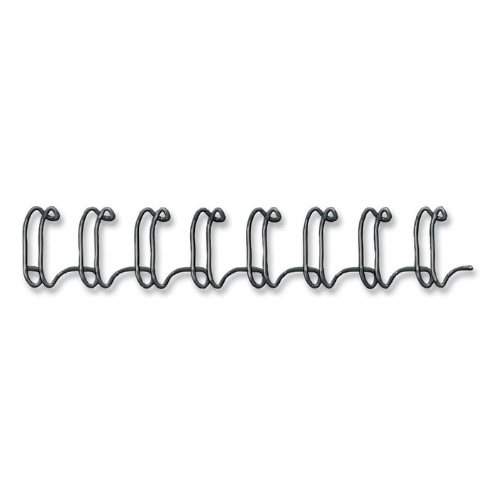 Wire Bindings for 11 x 8.5 Documents, 32 Rings, 0.31" (50-Sheet) Capacity, Black, 25/Pack