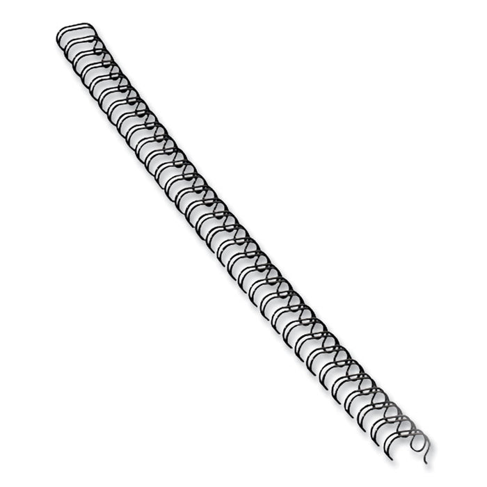 Wire Bindings for 11 x 8.5 Documents, 32 Rings, 0.56" (130-Sheet) Capacity, Black, 25/Pack