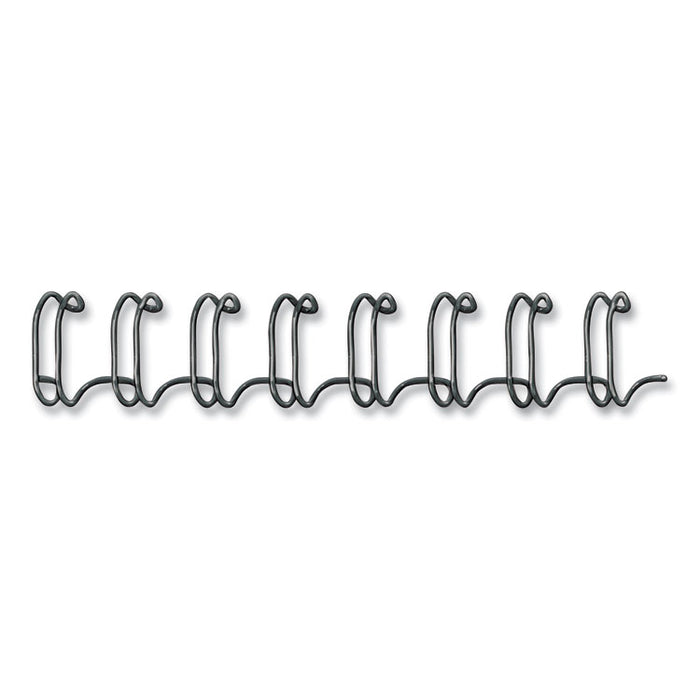 Wire Bindings for 11 x 8.5 Documents, 32 Rings, 0.5" (100-Sheet) Capacity, Black, 25/Pack