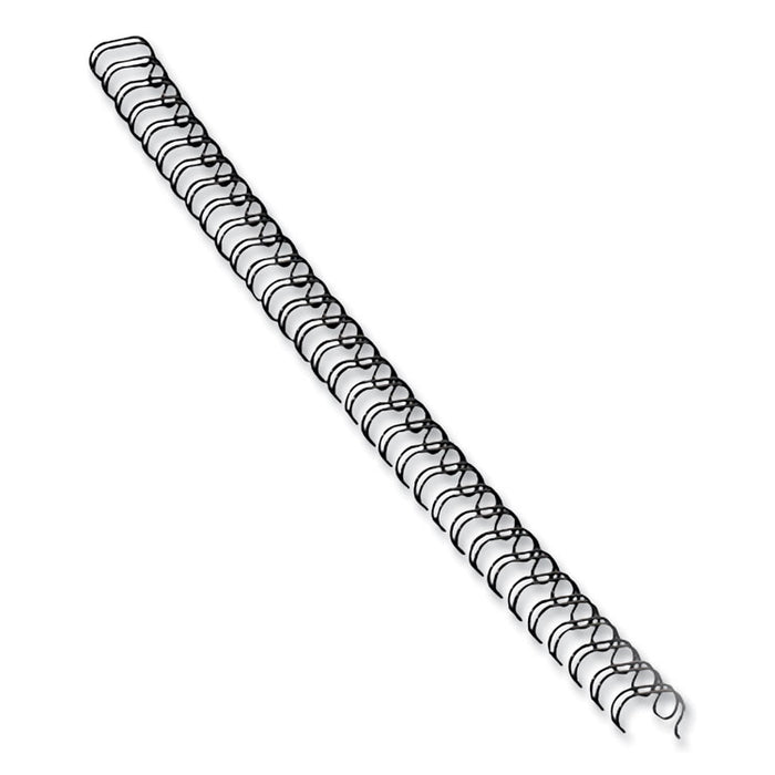 Wire Bindings for 11 x 8.5 Documents, 32 Rings, 0.25" (35-Sheet) Capacity, Black, 25/Pack