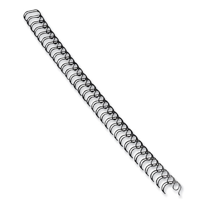 Wire Bindings for 11 x 8.5 Documents, 32 Rings, 0.31" (50-Sheet) Capacity, Black, 25/Pack