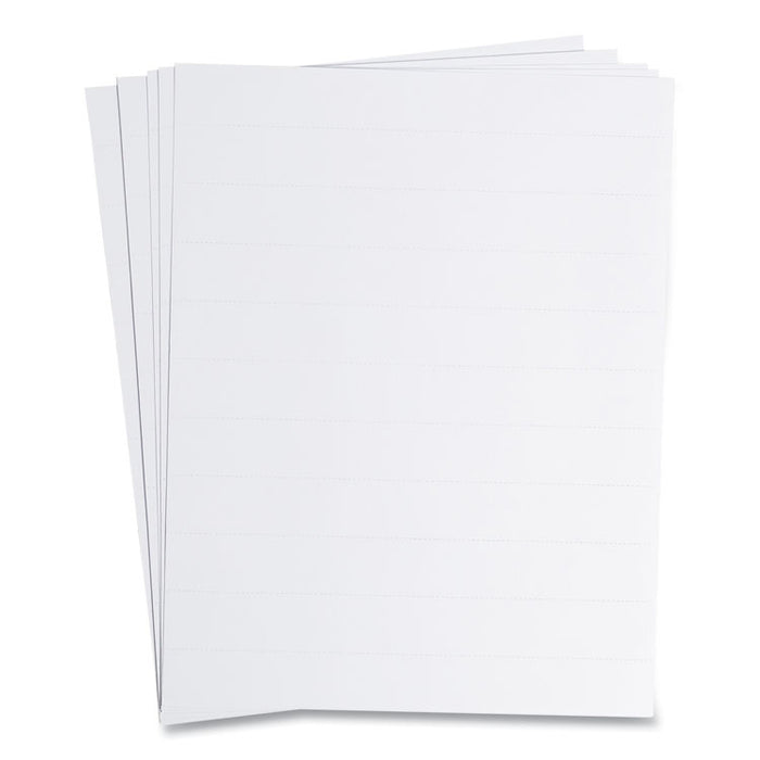 Data Card Replacement Sheet, 8.5 x 11 Sheets, Perforated at 1", White, 10/Pack