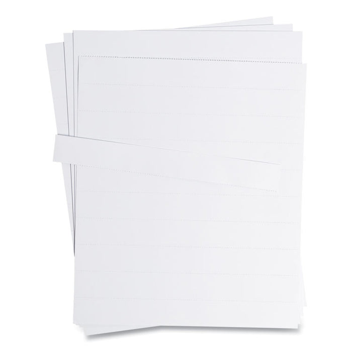 Data Card Replacement Sheet, 8.5 x 11 Sheets, Perforated at 1", White, 10/Pack
