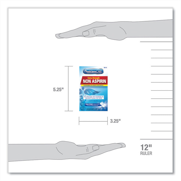 Extra-Strength Acetaminophen Tablets, Two-Pack, 50 Packs/Box
