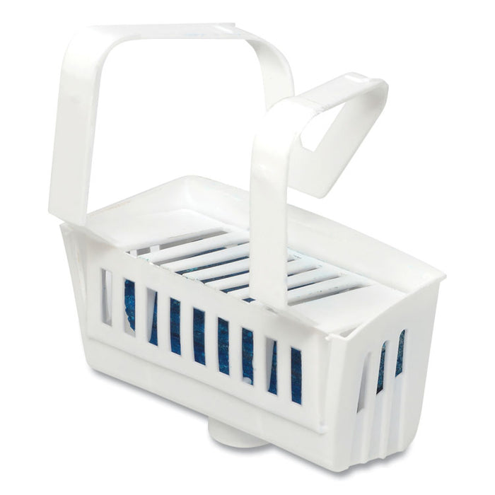 Non-Para Toilet Bowl Block, Lasts 30 Days, Evergreen Scent, White, 12/Box