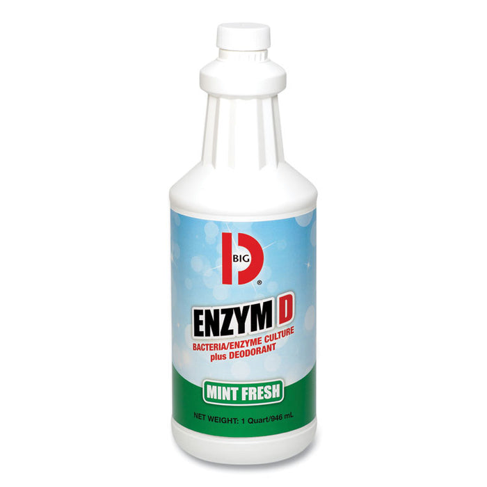 Enzym D Digester Deodorant, Mint, 32 oz Bottle, 12/Carton