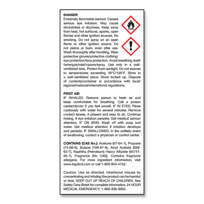 Odor Control Fogger, Original Scent, 5 oz Aerosol Spray, 12/Carton