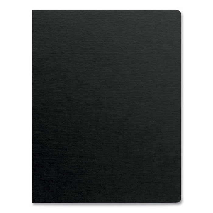 Futura Presentation Covers for Binding Systems, Plastic, Square Corners, 11 x 8.5, Matte Black, 25/Pack