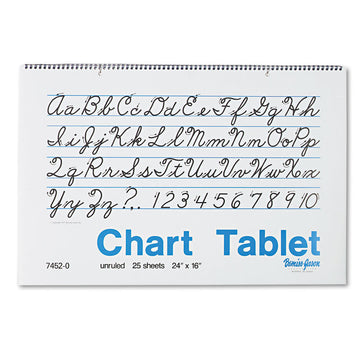 Chart Tablets, Unruled, (25) White 24 x 16 Sheets