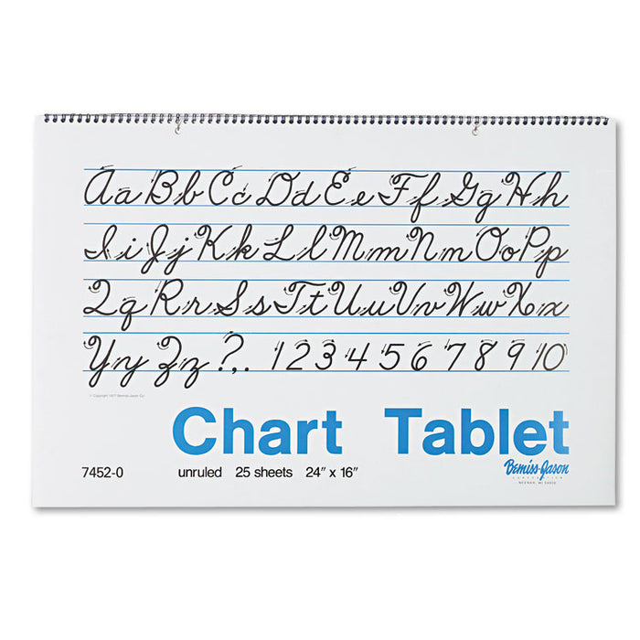 Chart Tablets, Unruled, (25) White 24 x 16 Sheets