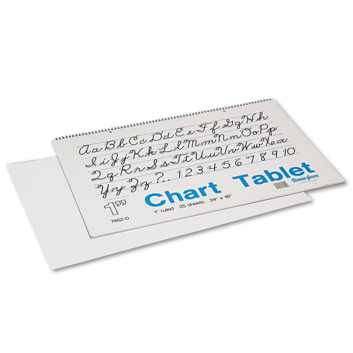 Chart Tablets, Presentation Format (1" Rule), (25) White 24 x 16 Sheets