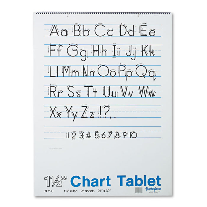 Chart Tablets, Presentation Format (1.5" Rule), (25) White 24 x 32 Sheets