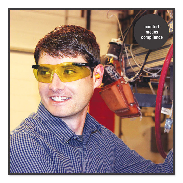 Magnum 3G Safety Eyewear, Frameless, Yellow/Amber Single Lens, 12/Box
