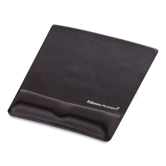 Ergonomic Memory Foam Wrist Support with Attached Mouse Pad, 8.25 x 9.87, Black