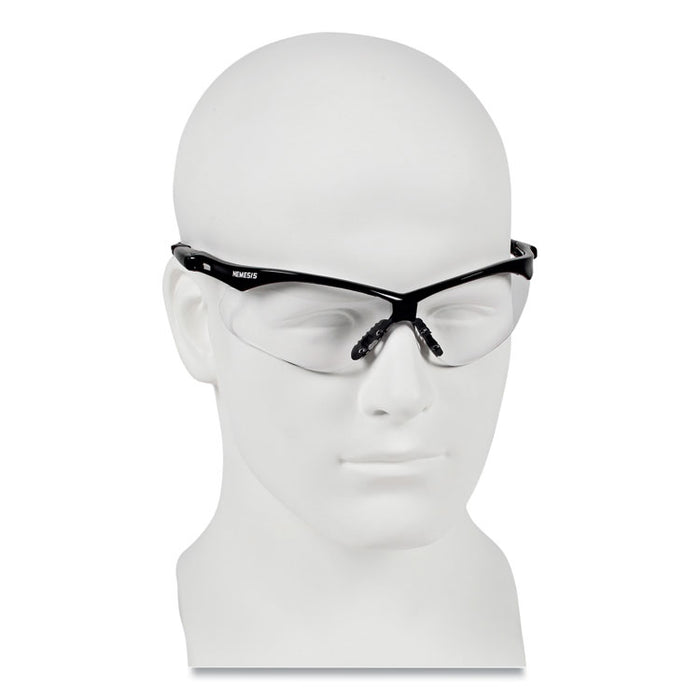Nemesis CSA Safety Glasses, Black Half Frame, Clear Dual Lens, 12/Box
