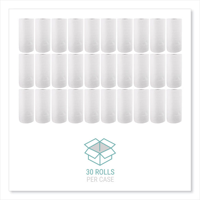 Kitchen Roll Towels, 2-Ply, 11 x 8.8, White, 100/Roll, 30 Rolls/Carton