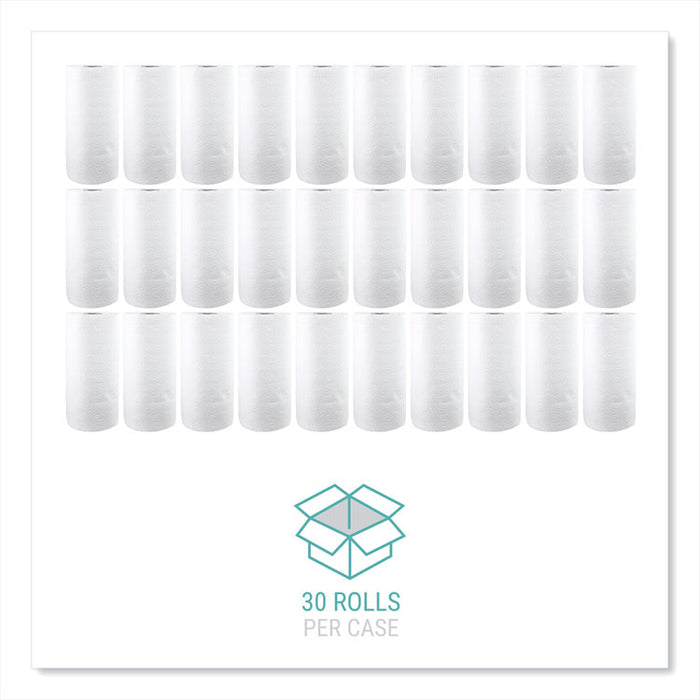 Kitchen Roll Towels, 2-Ply, 11 x 8.5, White, 85/Roll, 30 Rolls/Carton
