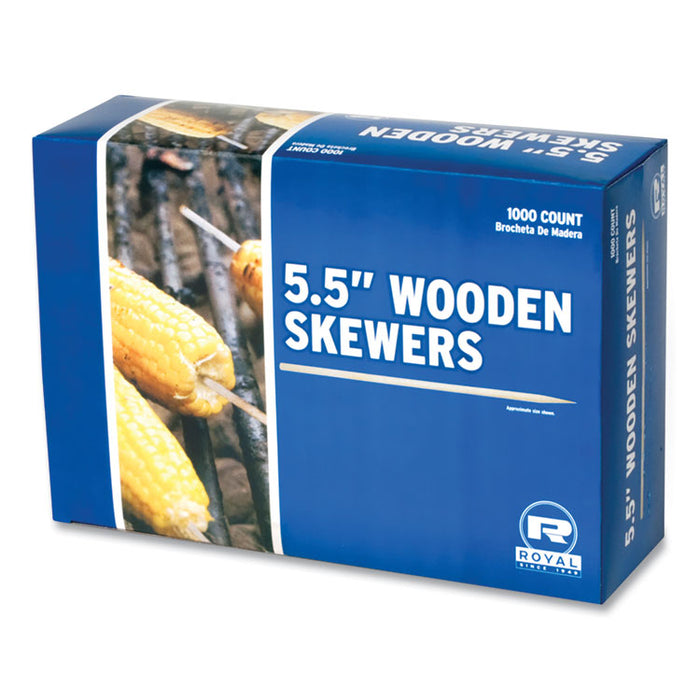 Bamboo Skewers, Paper, 5.5", Brown, 10,000/Carton