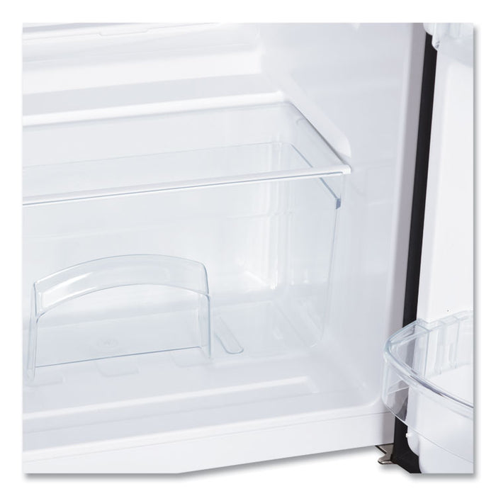 Counter-Height  3.1 Cu. Ft. Two-Door Refrigerator/Freezer, Black/Stainless Steel