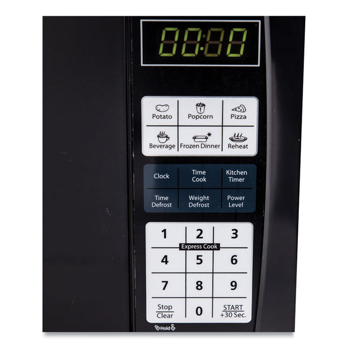 0.9 cu ft Countertop Microwave, 900 W, Black