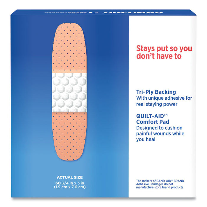 Plastic Adhesive Bandages, 0.75 x 3, 60/Box