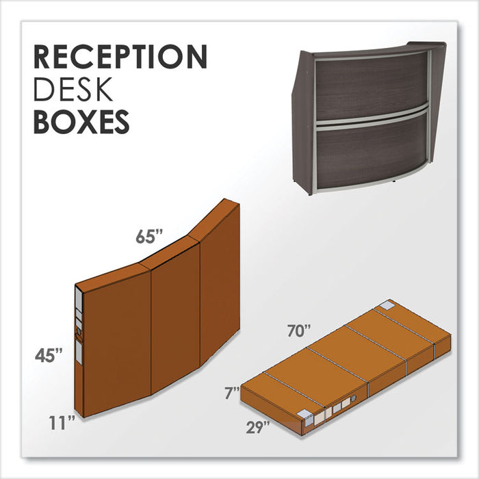 Reception Desk, 72 x 32 x 46, Mocha