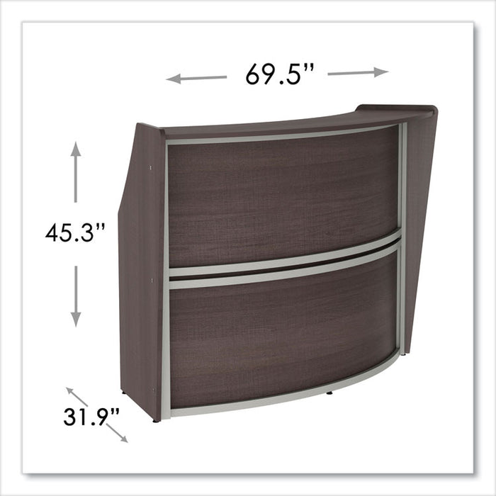 Reception Desk, 72 x 32 x 46, Mocha
