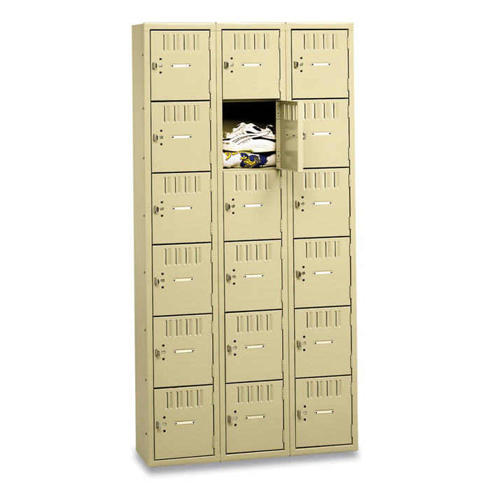 Box Compartments, Triple Stack, 36w x 18d x 72h, Sand