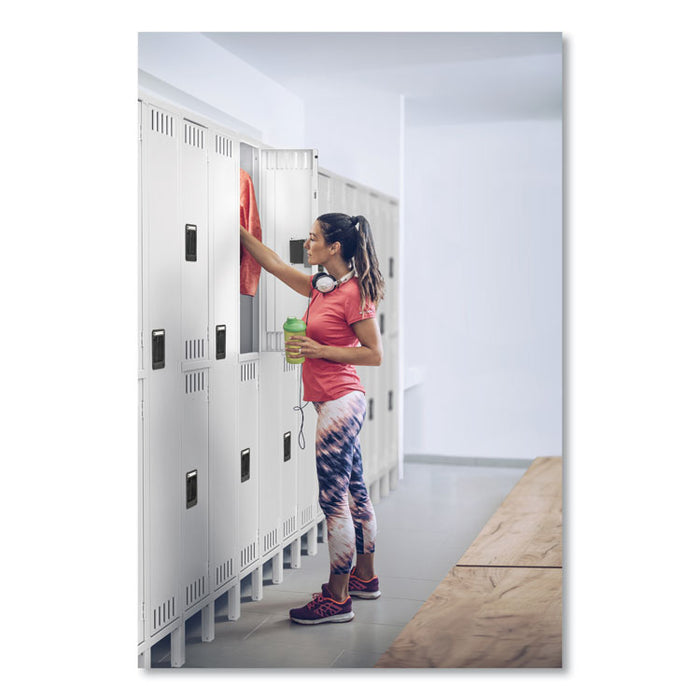 Double Tier Locker with Legs, Triple Stack, 36w x 18d x 78h, Medium Gray
