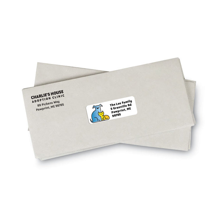 White Laser/Inkjet Shipping Address Labels, Inkjet/Laser Printers, 1 x 2.63, White, 30 Labels/Sheet, 100 Sheets/Box