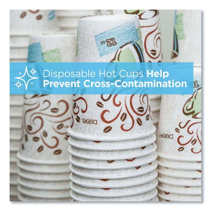 PerfecTouch Paper Hot Cups, 20 oz, Coffee Haze Design, 25/Sleeve, 20 Sleeves/Carton