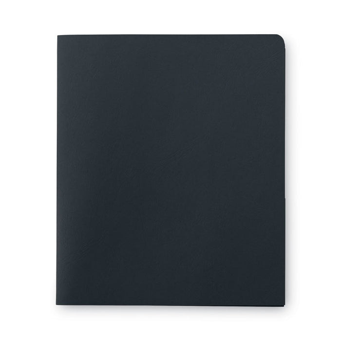Two-Pocket Folders, Accommodates (100) 11 x 8.5 Sheets, Black, 25/Box