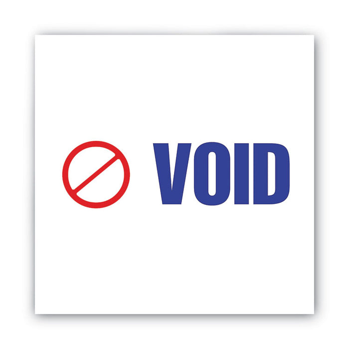Pre-Inked Shutter Stamp, Red/Blue, VOID, 1.63 x 0.5