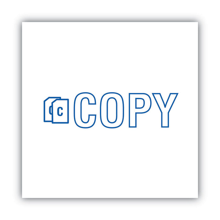 Pre-Inked Shutter Stamp, Blue, COPY, 1.63 x 0.5