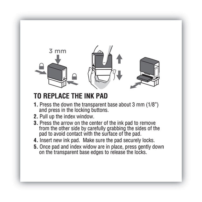 Replacement Ink Pad for 2000PLUS 1SI40PGL and 1SI40P, 2.38" x 0.25", Blue