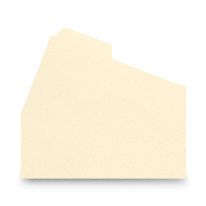 Stackable Folder Dividers with Fasteners, End Tab: 1/5-Cut, 1 Fastener, Legal Size, Manila, 4 Dividers/Set, 50 Sets/Pack