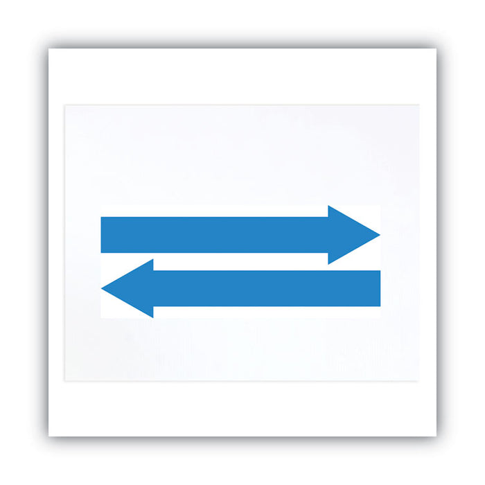 Stake Sign, Blank White, Includes Directional Arrows,  15 x 19