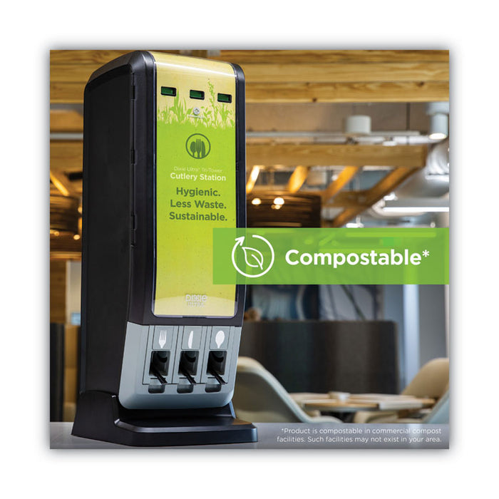 SmartStock Tri-Tower Dispensing System Cutlery, Heavyweight Fork, Plastic, Natural, 40/Pack, 24 Packs/Carton