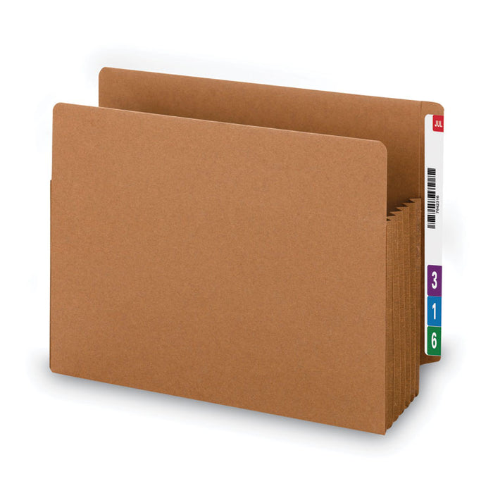 Heavy-Duty Redrope End Tab TUFF Pockets, 5.25" Expansion, Letter Size, Redrope, 10/Box