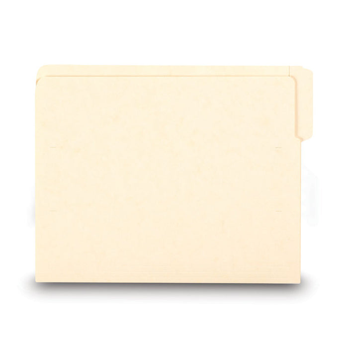 Heavyweight Manila End Tab Folders, 9" High Front, 1/3-Cut Tabs: Assorted, Letter, 0.75" Expansion, Manila, 100/Box