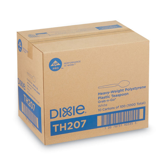 Plastic Cutlery, Heavyweight Spoon, White, 100/Box