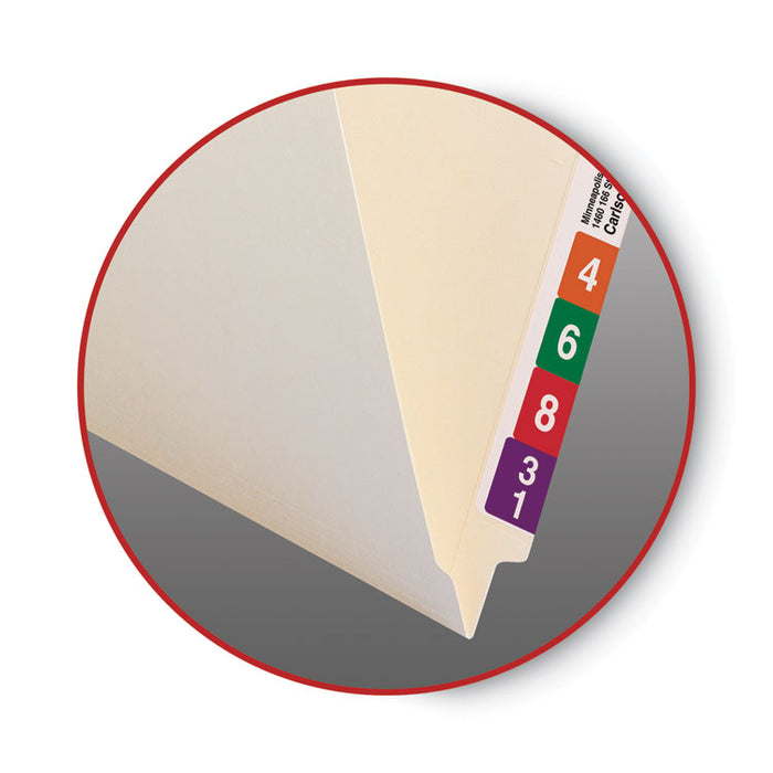 Manila End Tab Fastener Folders, Reinforced Straight Tab, Expands 0.75", 2 Fasteners, Legal Size, 11-pt Manila, 50/Box