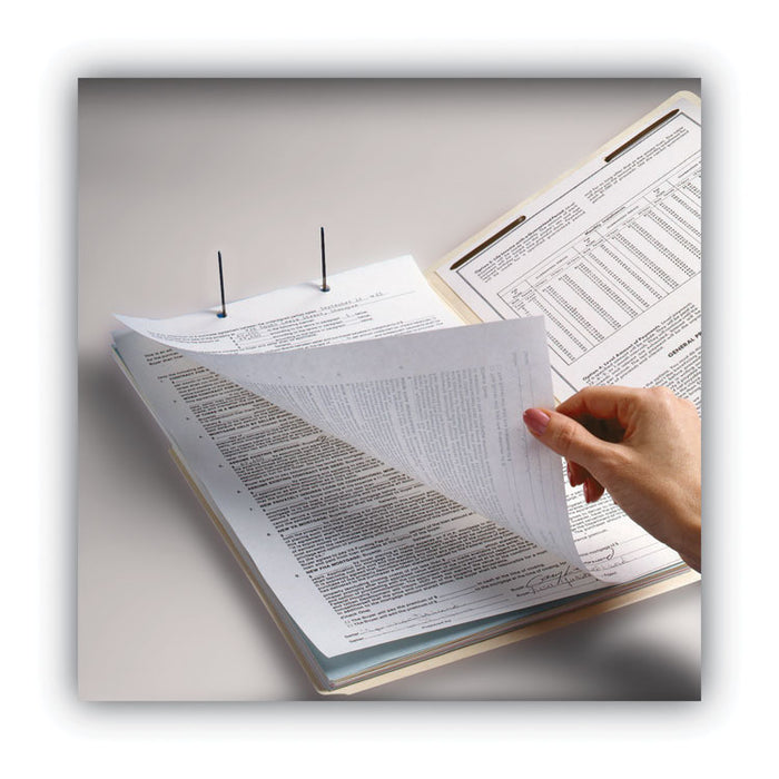 Manila End Tab Fastener Folders, Reinforced Straight Tab, Expands 0.75", 2 Fasteners, Legal Size, 11-pt Manila, 50/Box