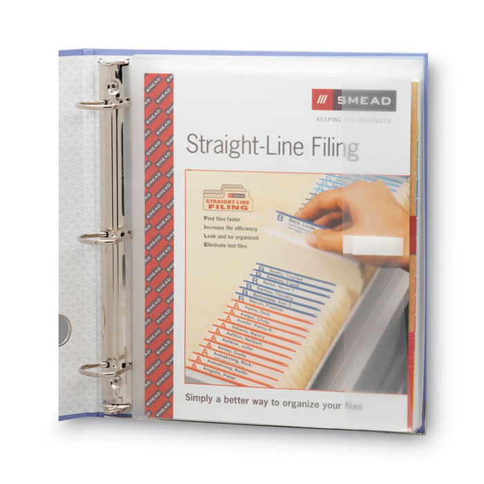 Poly Ring Binder Pockets, 9 x 11.5, Clear, 3/Pack