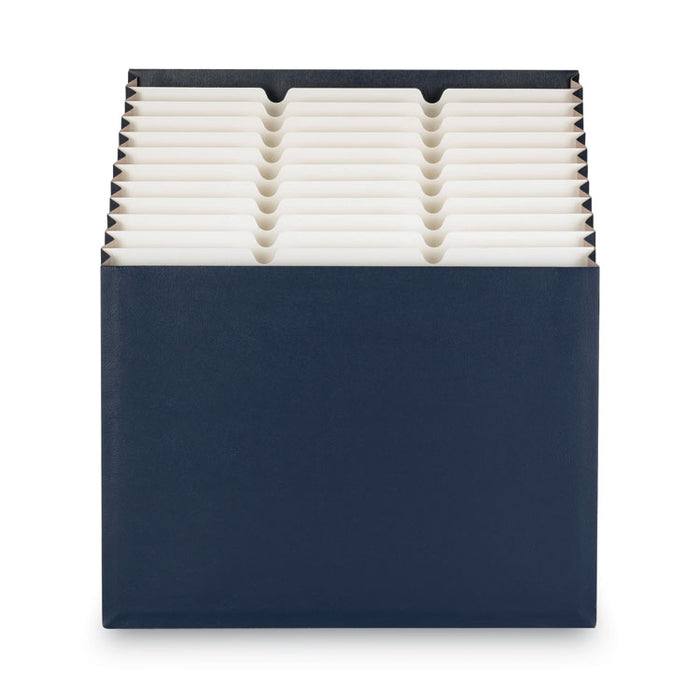 Stadium File, 12 Sections, 1/12-Cut Tabs, Letter Size, Navy
