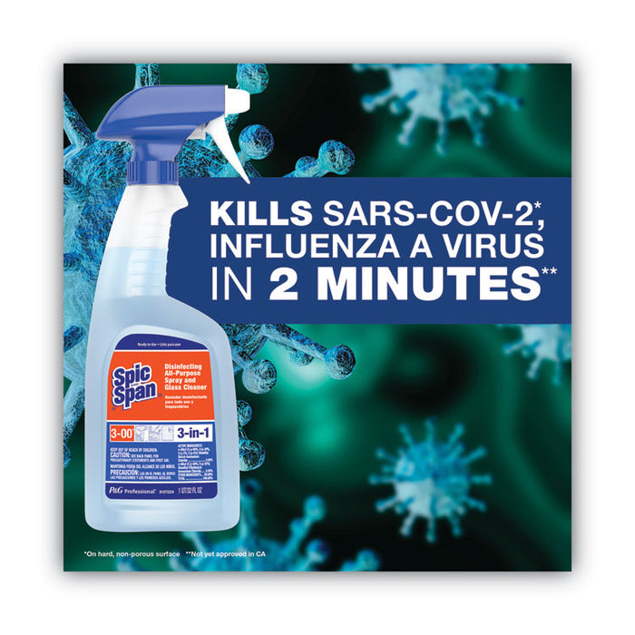 Disinfecting All-Purpose Spray and Glass Cleaner, Fresh Scent, Concentrate Liquid, 1 gal, 2/Carton