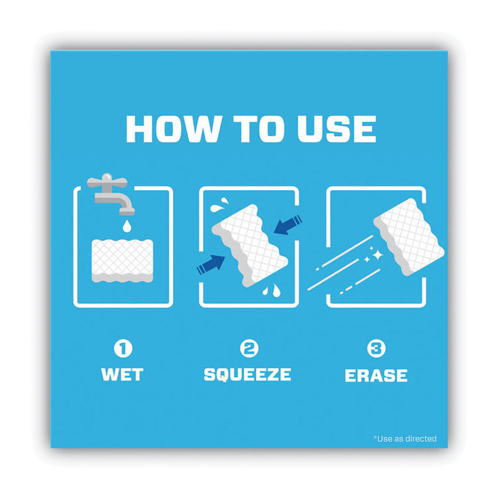 Magic Eraser Extra Durable. 4.6 x 2.4, 0.7" Thick, White, 7/Pack