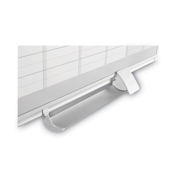 Magnetic Dry Erase Calendar Board, Weekly Planning/Scheduling, 36" x 24", White Surface, Satin Aluminum Frame