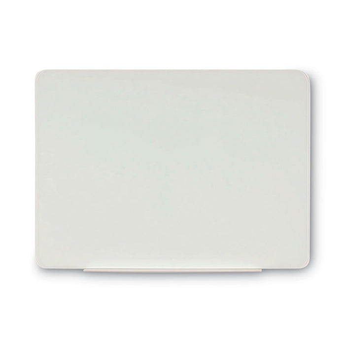 Magnetic Glass Dry Erase Board, 36" x 24", Opaque White Surface