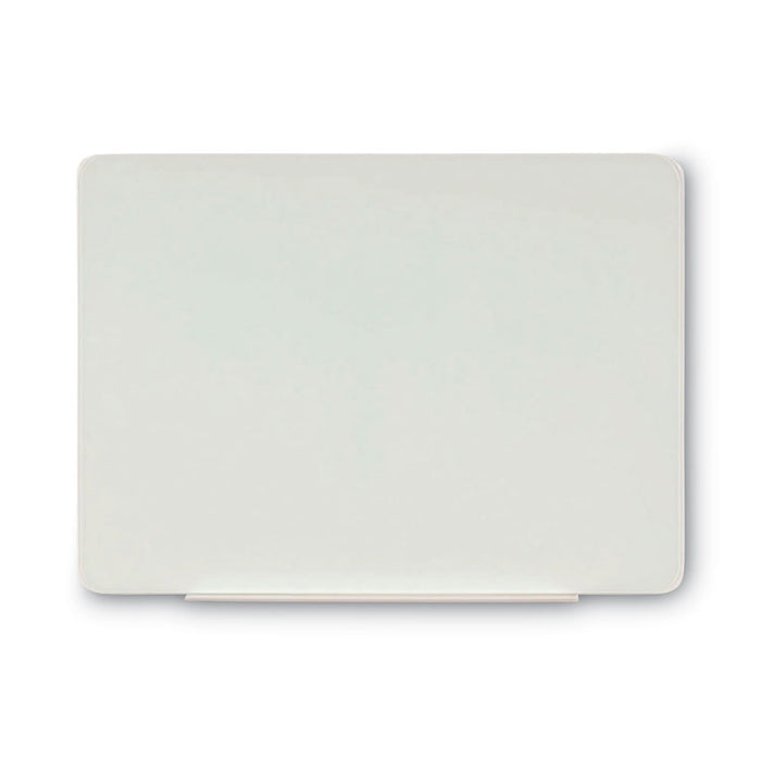 Magnetic Glass Dry Erase Board, 48" x 36", Opaque White Surface